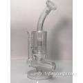 Clear Glass Bongs with Bent Neck and Recycler